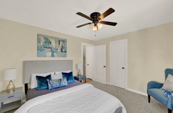 Bedroom staged in Vallejo home