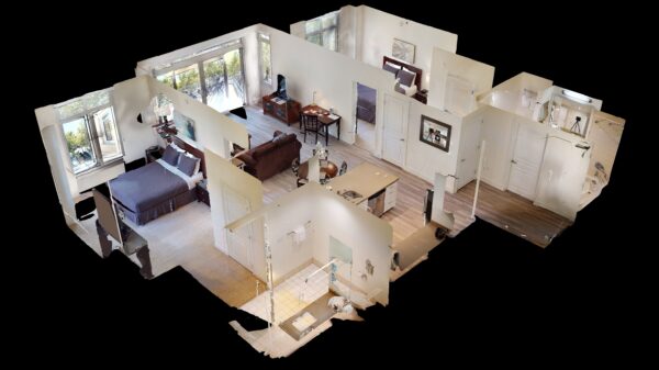 3D tour of staged home floorplan