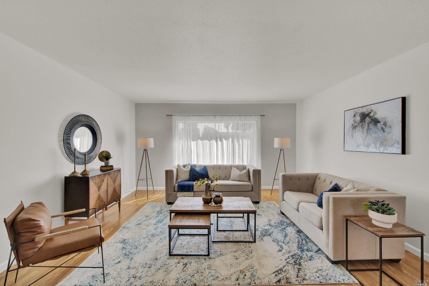 Living Room staging in Concord, California